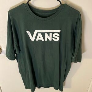 Vans tee, size large, green
